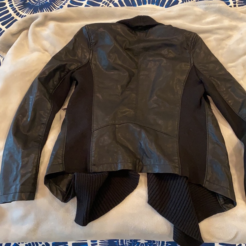 BLANK NYC (Nordstrom) LEATHER LOOK AND KNIT JACKET - Picture 2 of 4